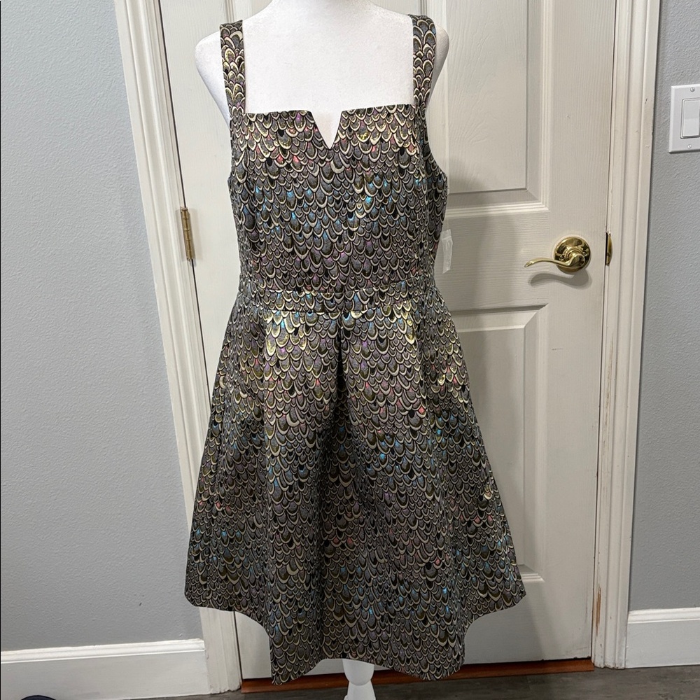 Modcloth Multicolor Scallop Mini Dress New with Tags Size 12